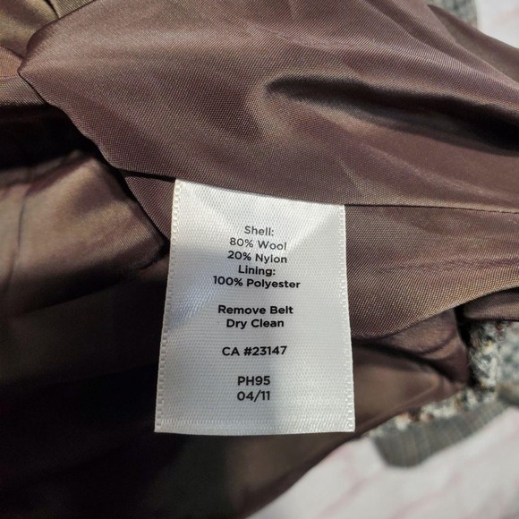 Talbots Jacket Womens 16 Gray Brown Plaid Wool Blend Heritage Riding Equestrian - Picture 14 of 15